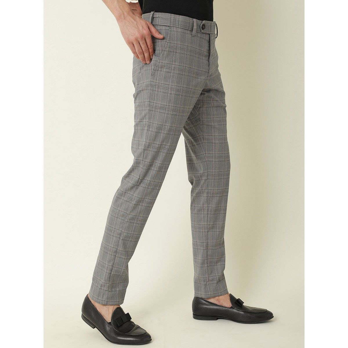 Rare Rabbit Casual Trousers : Buy Rare Rabbit Microl Primary Grey Casual  Trousers Online | Nykaa Fashion